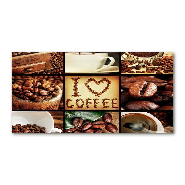 Bild auf glas Kaffeecollage