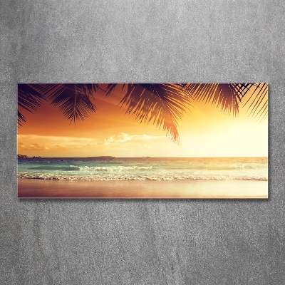 Glasbild Tropischer Strand