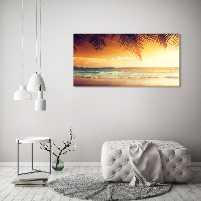 Glasbild Tropischer Strand