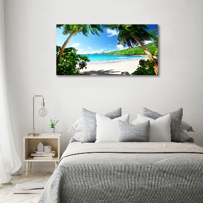 Bild auf glas Strand der Seychellen