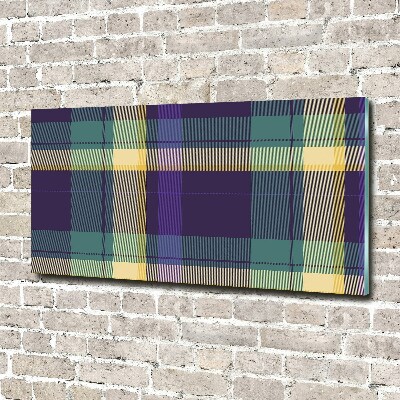 Glasbild Karierte Textur