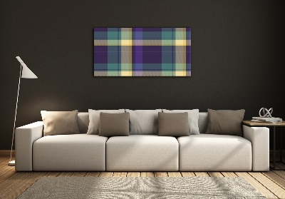 Glasbild Karierte Textur