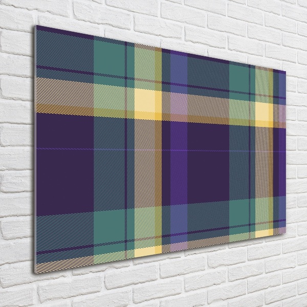 Glasbild Karierte Textur