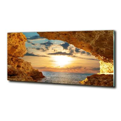 Bild auf glas Grotte am Meer