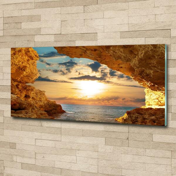 Bild auf glas Grotte am Meer