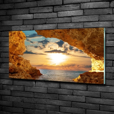 Bild auf glas Grotte am Meer