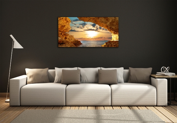 Bild auf glas Grotte am Meer