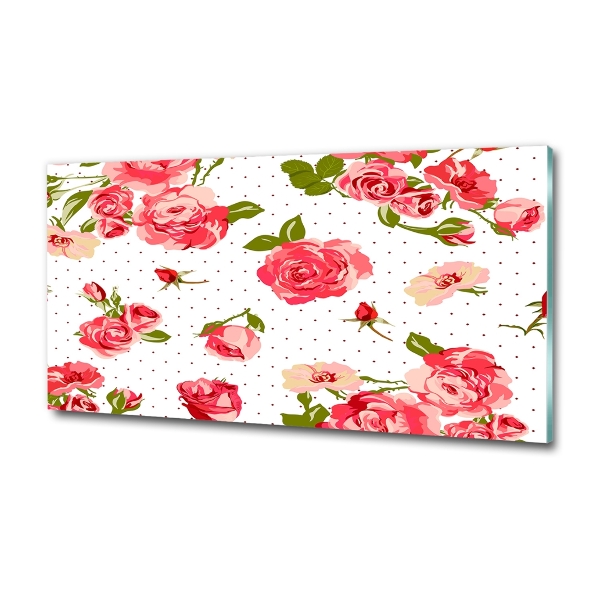 Foto glasbild Rosen