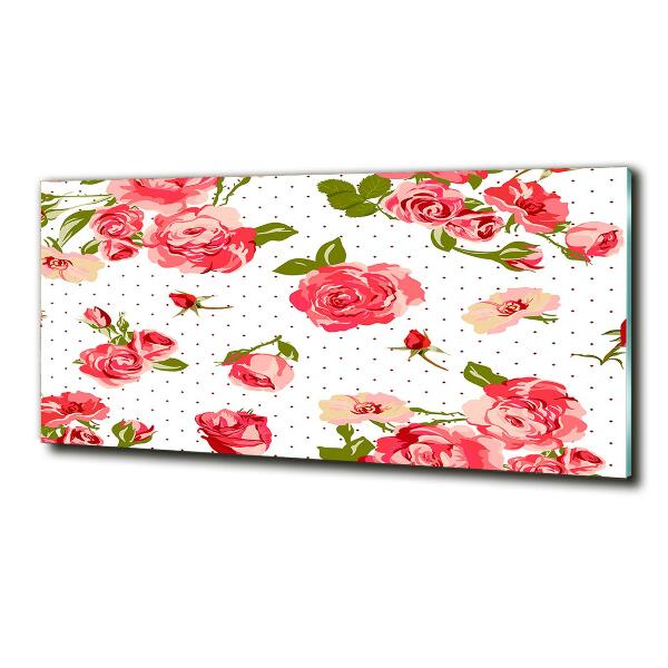 Foto glasbild Rosen