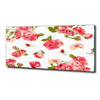 Foto glasbild Rosen