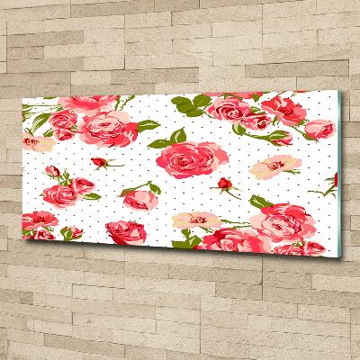 Foto glasbild Rosen