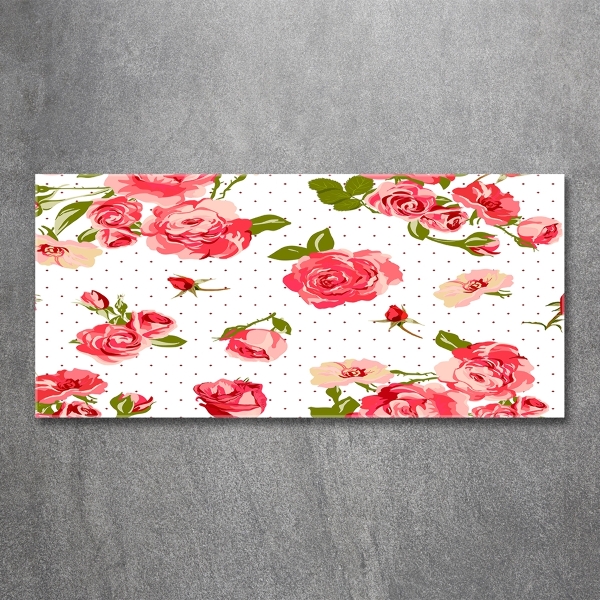Foto glasbild Rosen