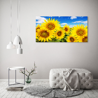 Glasbild Sonnenblumen