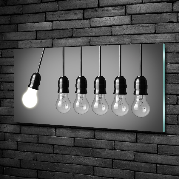 Glasbild Sechs Glühbirnen