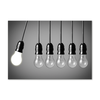 Glasbild Sechs Glühbirnen