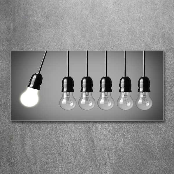 Glasbild Sechs Glühbirnen