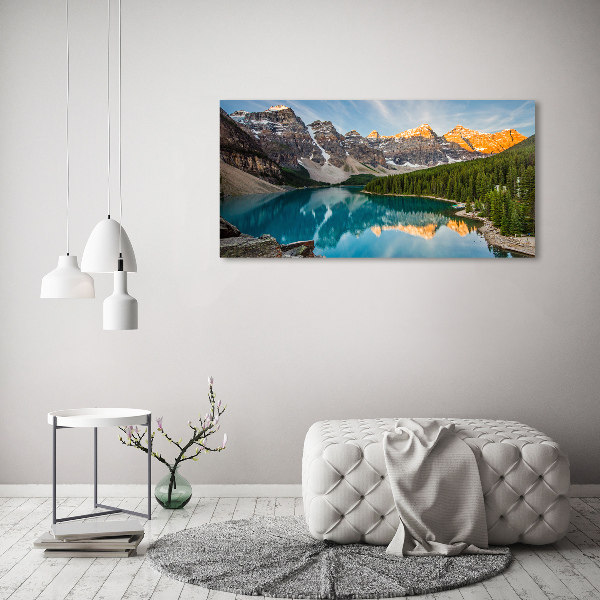 Glasbild See in den Bergen