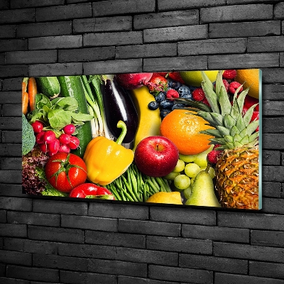 Glasbild Gemüse und Obst