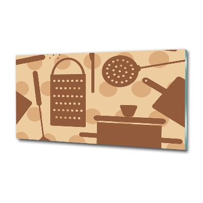 Glasbild Küchenutensilien