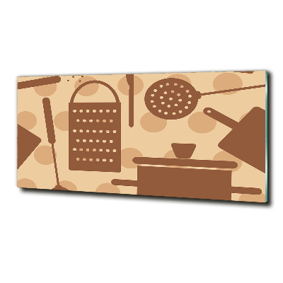 Glasbild Küchenutensilien