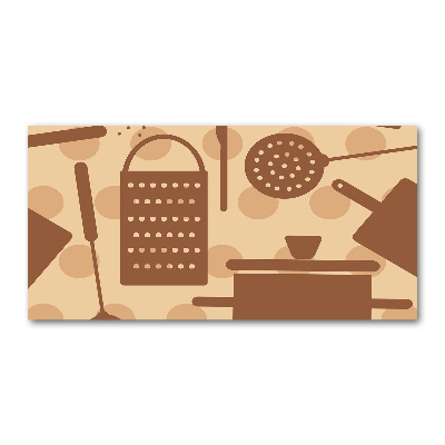 Glasbild Küchenutensilien