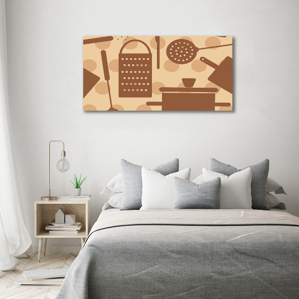 Glasbild Küchenutensilien