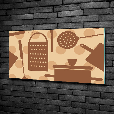 Glasbild Küchenutensilien