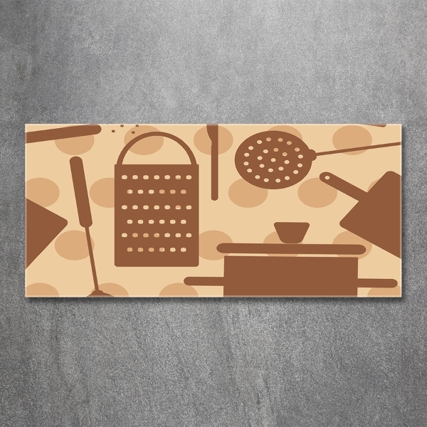 Glasbild Küchenutensilien