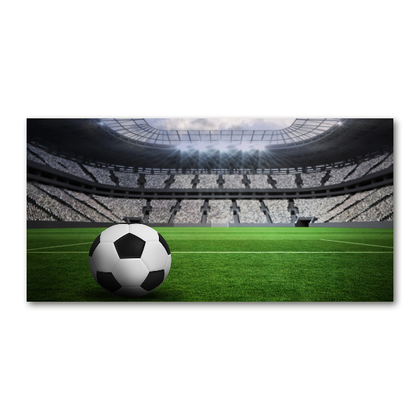 Glasbild Ball im Stadion