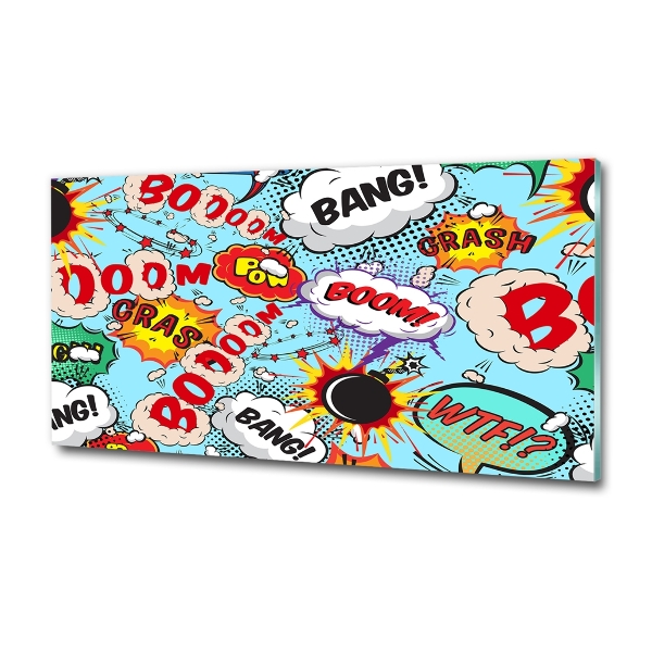 Foto glasbild Comics