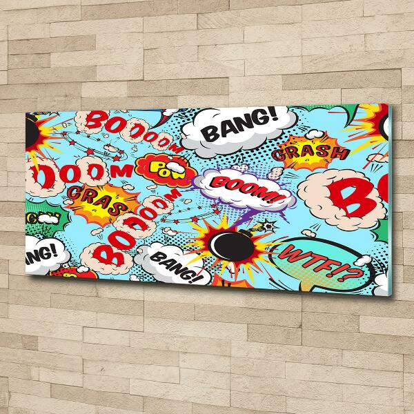 Foto glasbild Comics