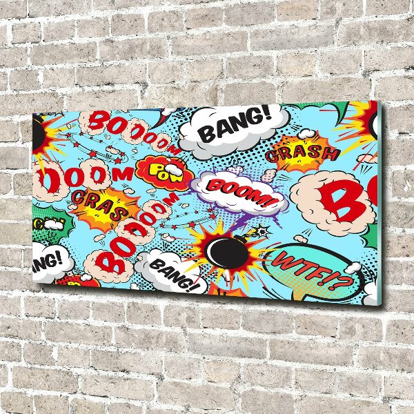 Foto glasbild Comics