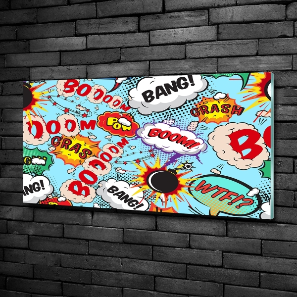 Foto glasbild Comics