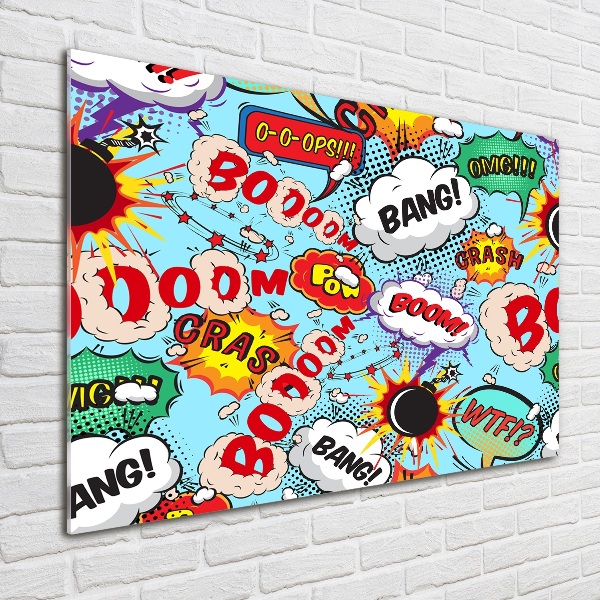 Foto glasbild Comics