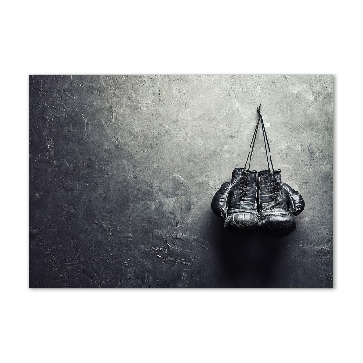 Foto glasbild Boxhandschuhe