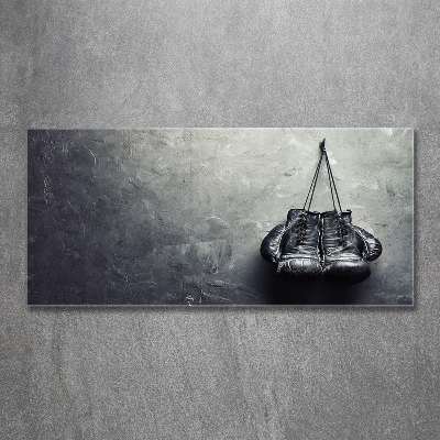 Foto glasbild Boxhandschuhe