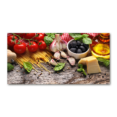 Glasbild Italienische Küche