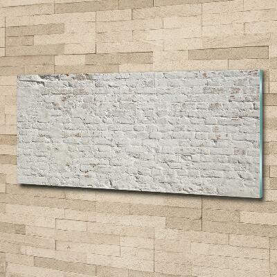 Glasbild Ziegelmauer