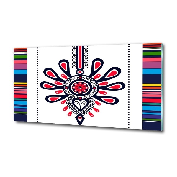 Glasbild Polnisches Volksmuster