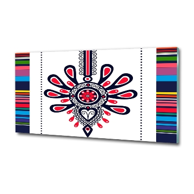 Glasbild Polnisches Volksmuster