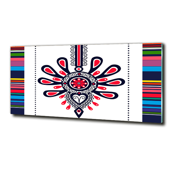 Glasbild Polnisches Volksmuster