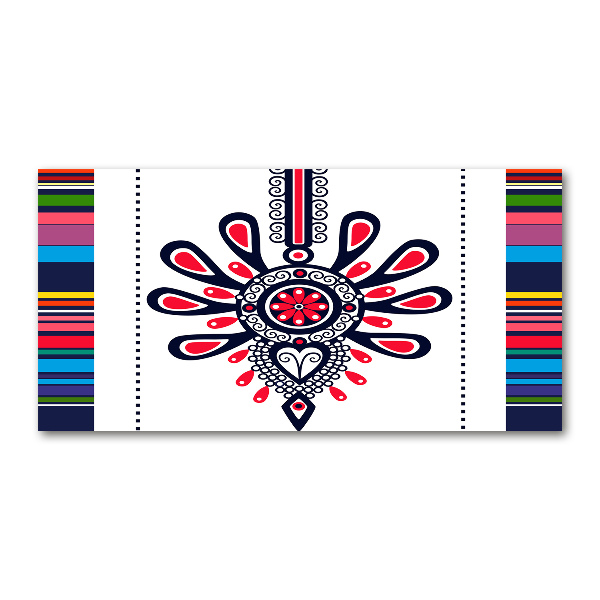 Glasbild Polnisches Volksmuster