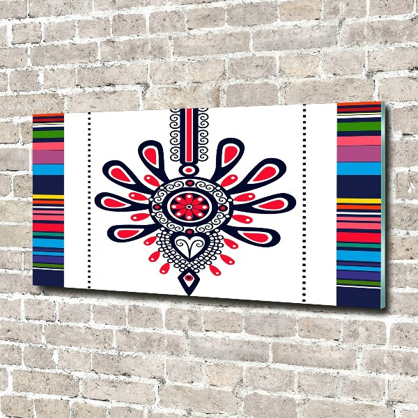 Glasbild Polnisches Volksmuster