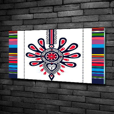 Glasbild Polnisches Volksmuster