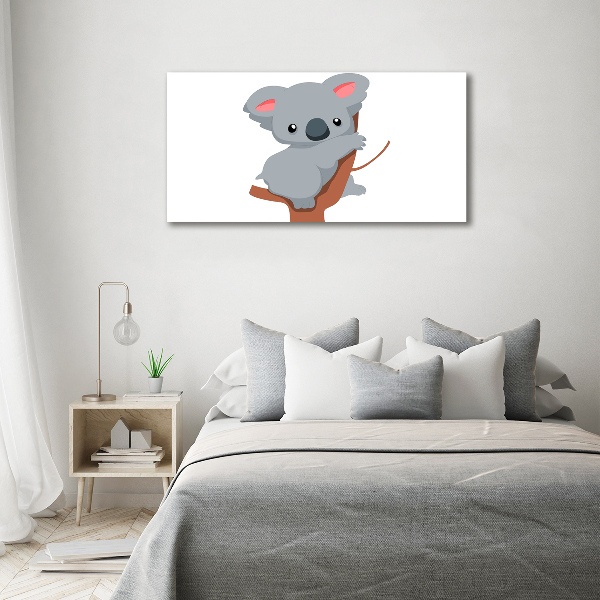 Glasbild Koala auf einem Baum