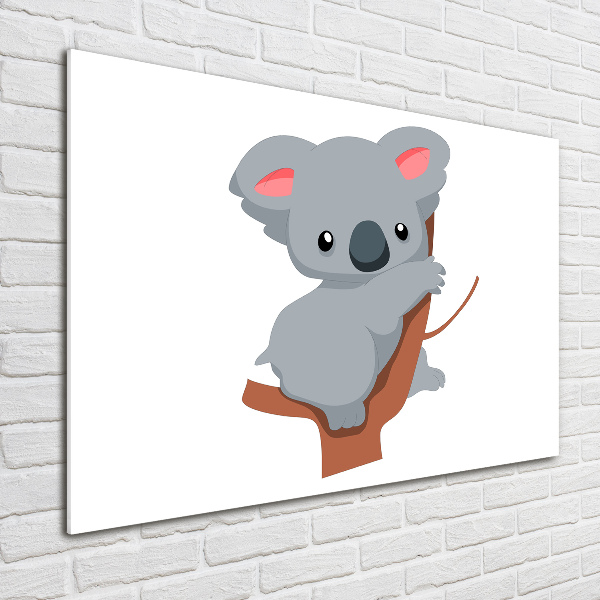 Glasbild Koala auf einem Baum