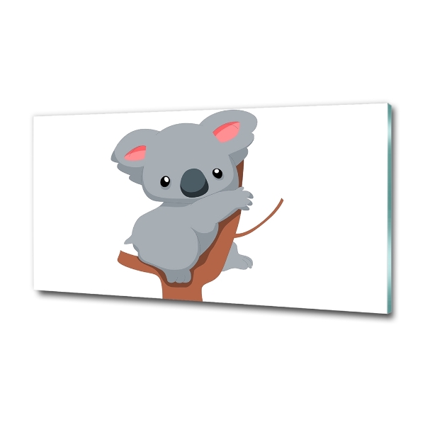 Glasbild Koala auf einem Baum