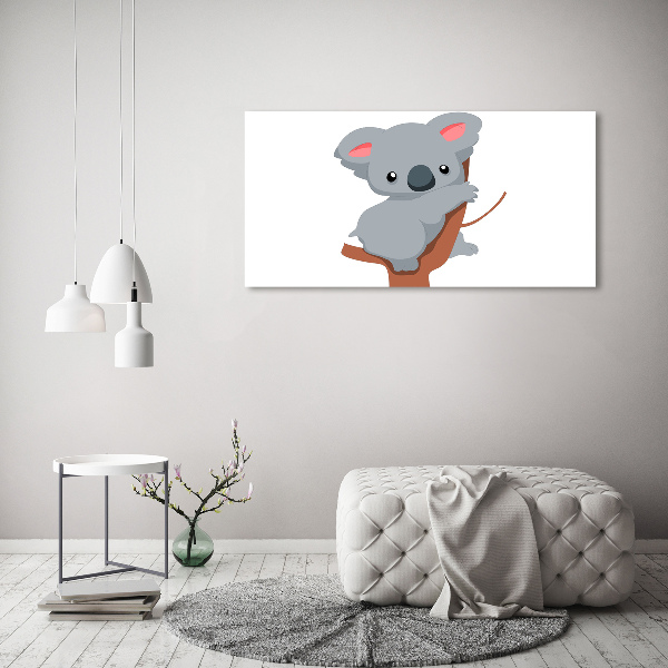 Glasbild Koala auf einem Baum