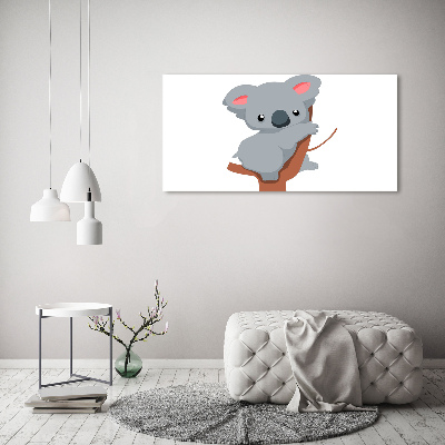 Glasbild Koala auf einem Baum