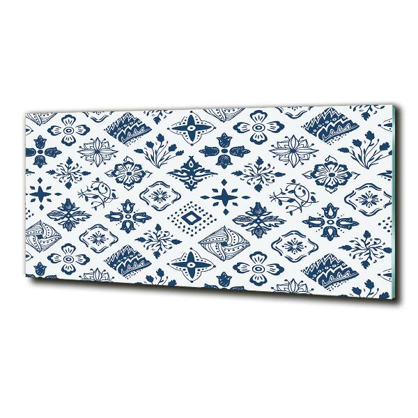 Foto glasbild Blumenmuster